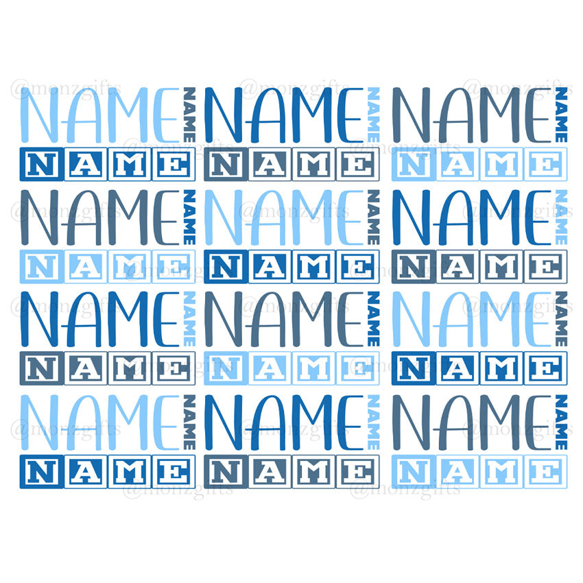 Blue Name Blanket