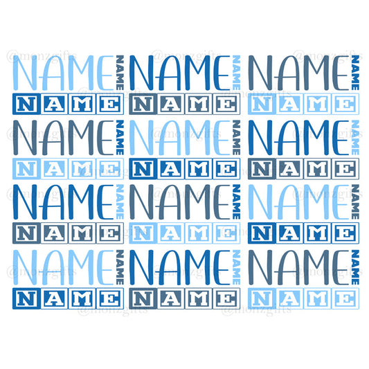 Blue Name Blanket