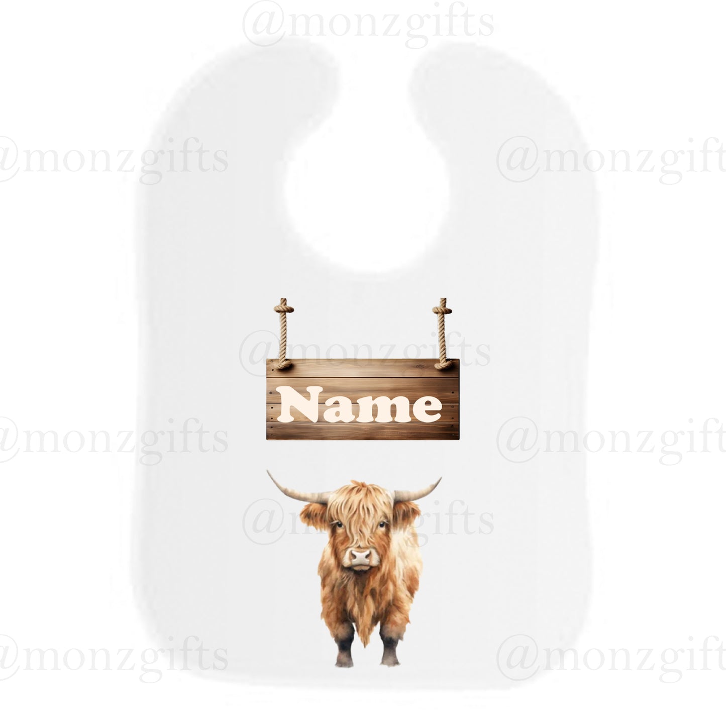 Highland Cow Bib 3