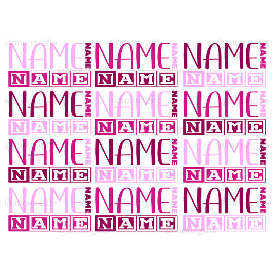 Pink Name Blanket