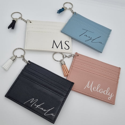 Personalised Card Keyring