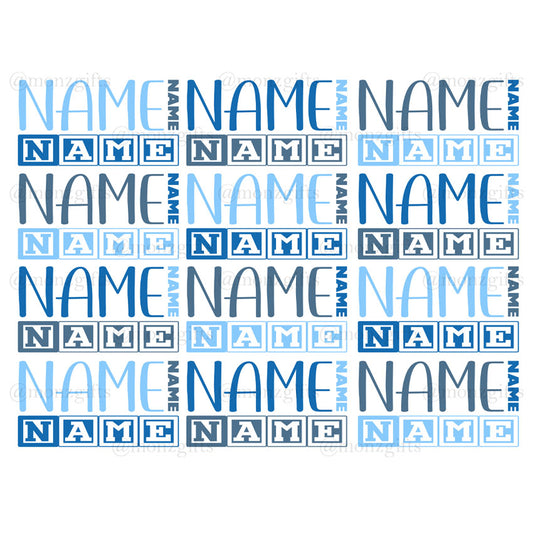 Blue Name Blanket