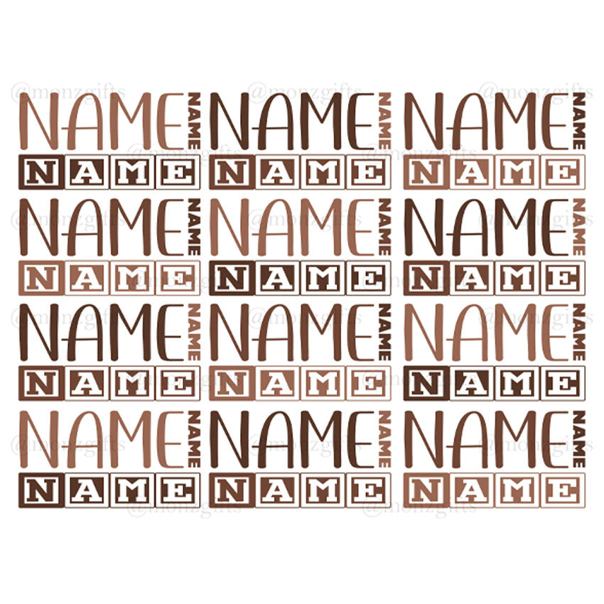 Brown Name Blanket