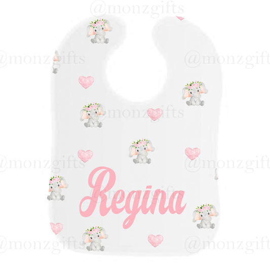 Heart & Elephant Bib