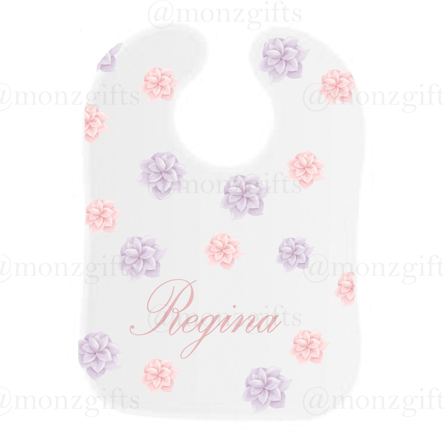 Pink & Purple Flower Bib