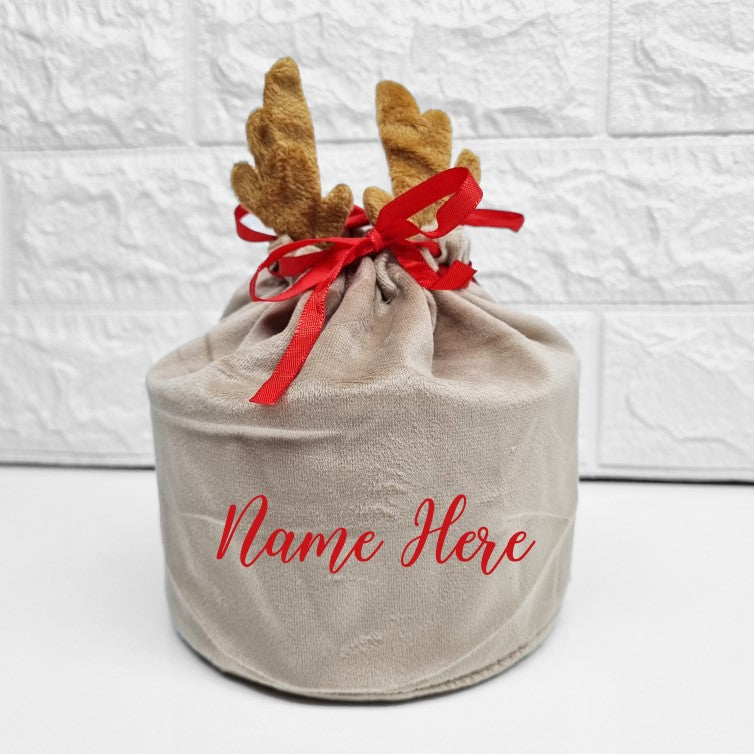 Mini Reindeer Stocking (Name)