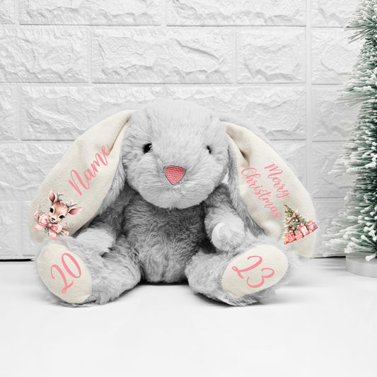 Pink Christmas Bunny