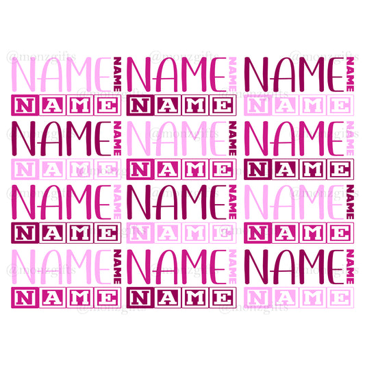 Pink Name Blanket