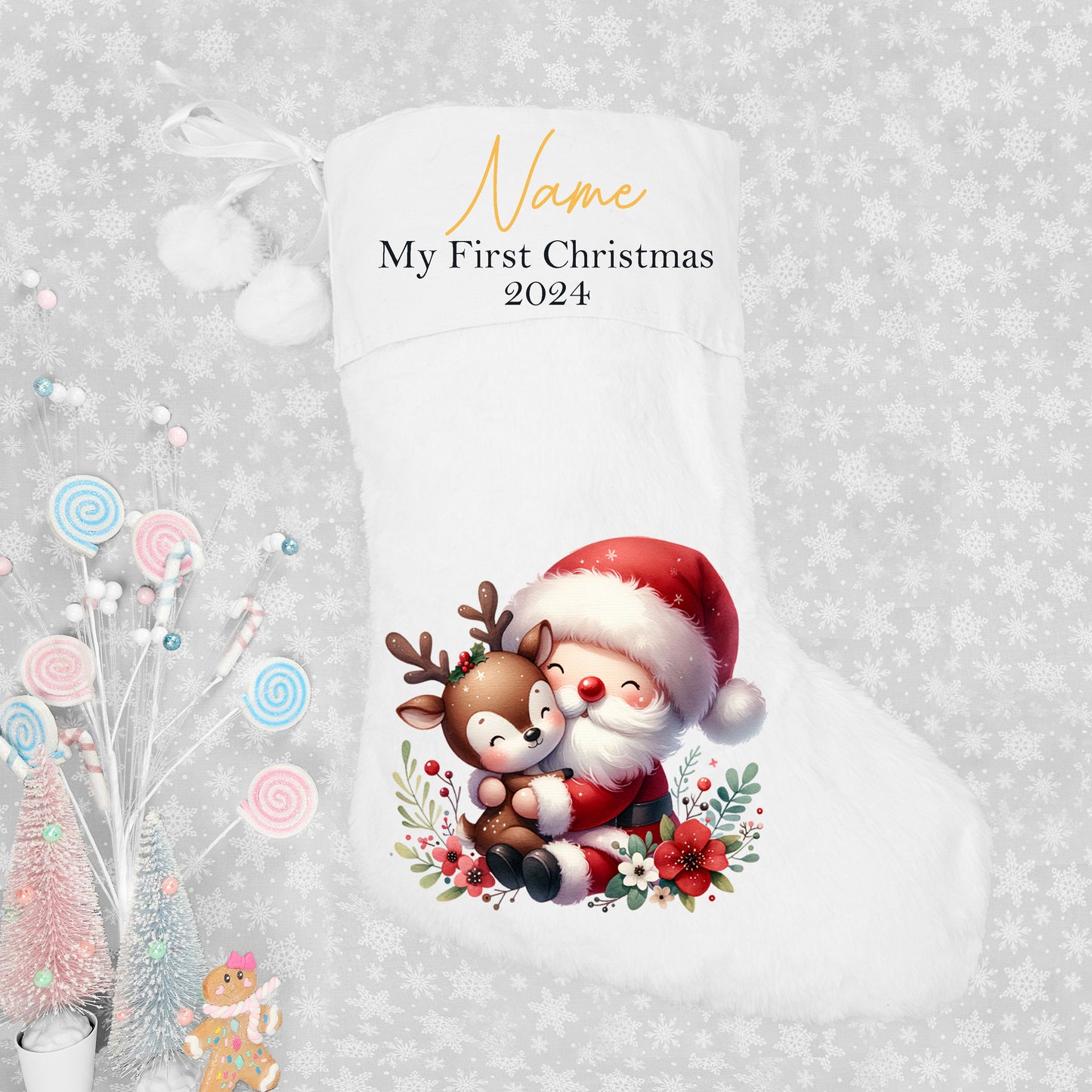 Santa & Reindeer Stocking