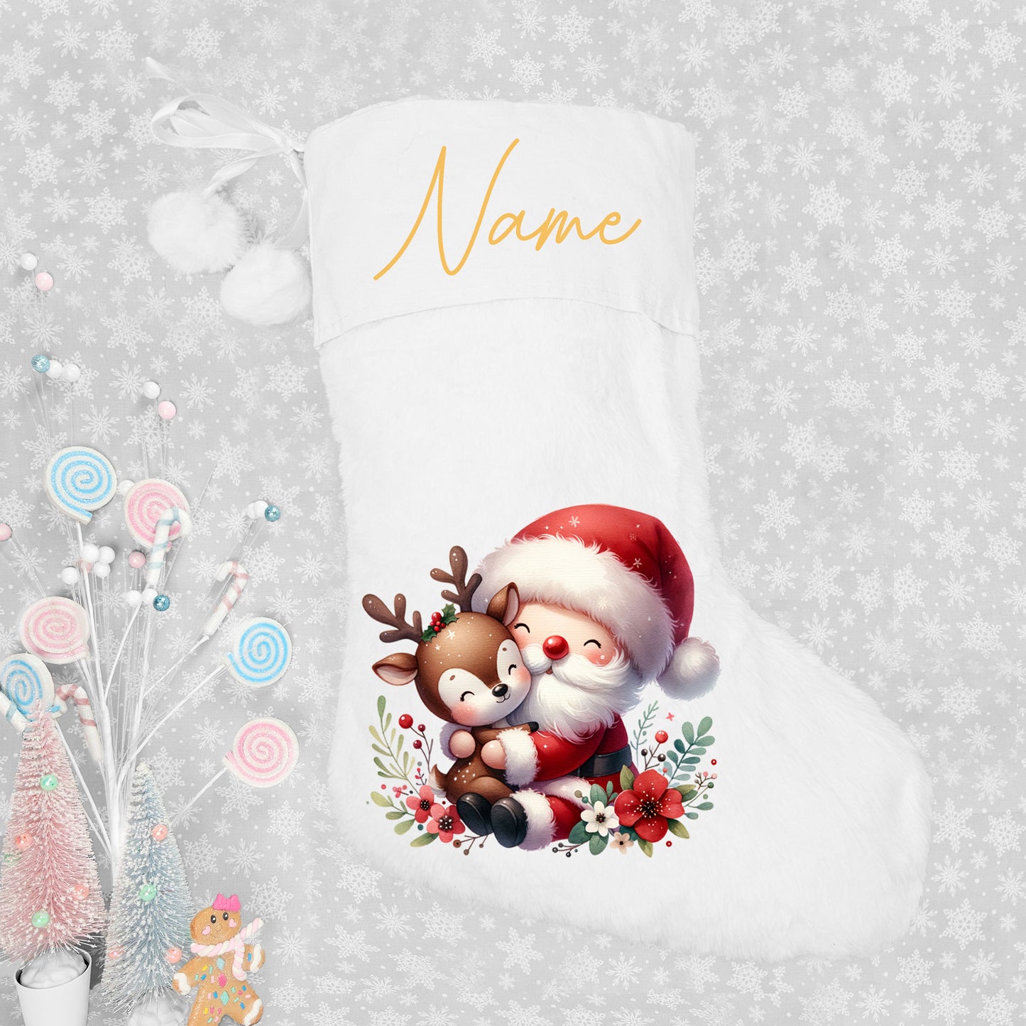 Santa & Reindeer Stocking