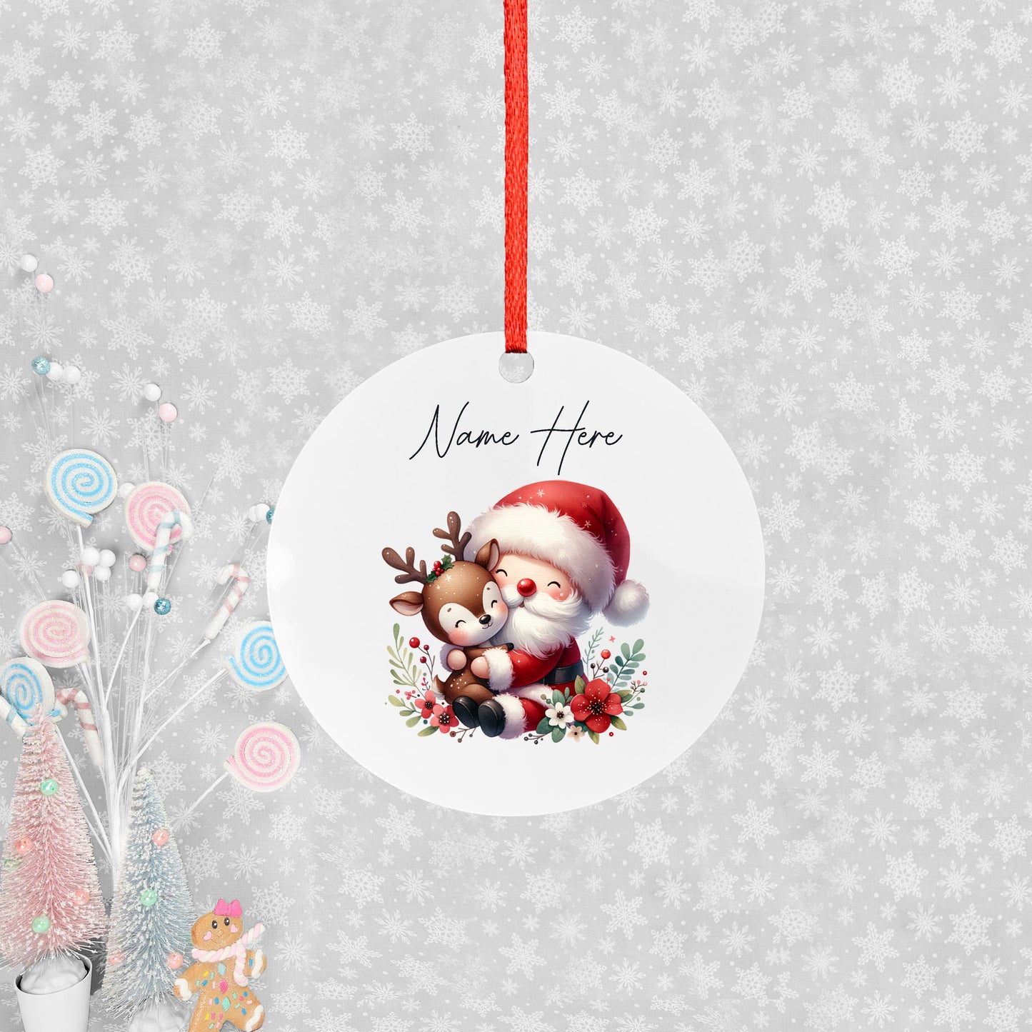 Santa & Reindeer Bauble