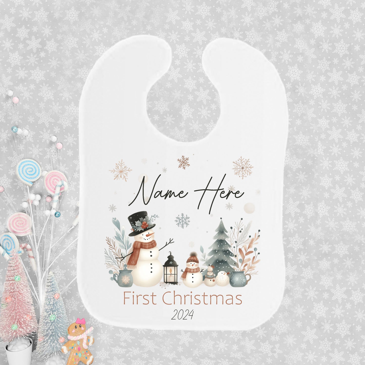 Snowman Bib