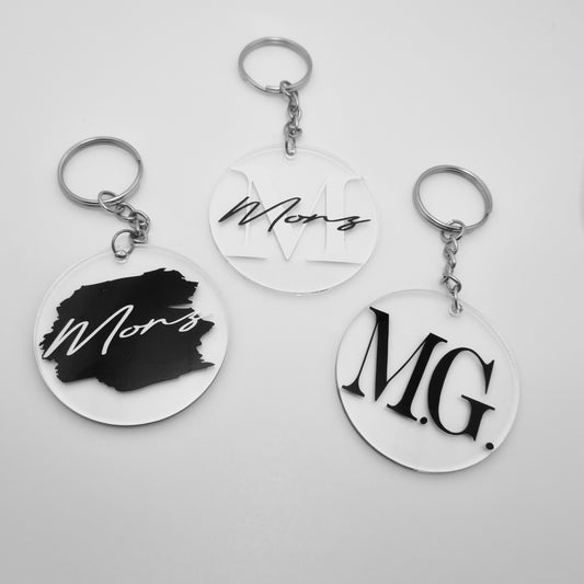 Personalised acrylic keyring