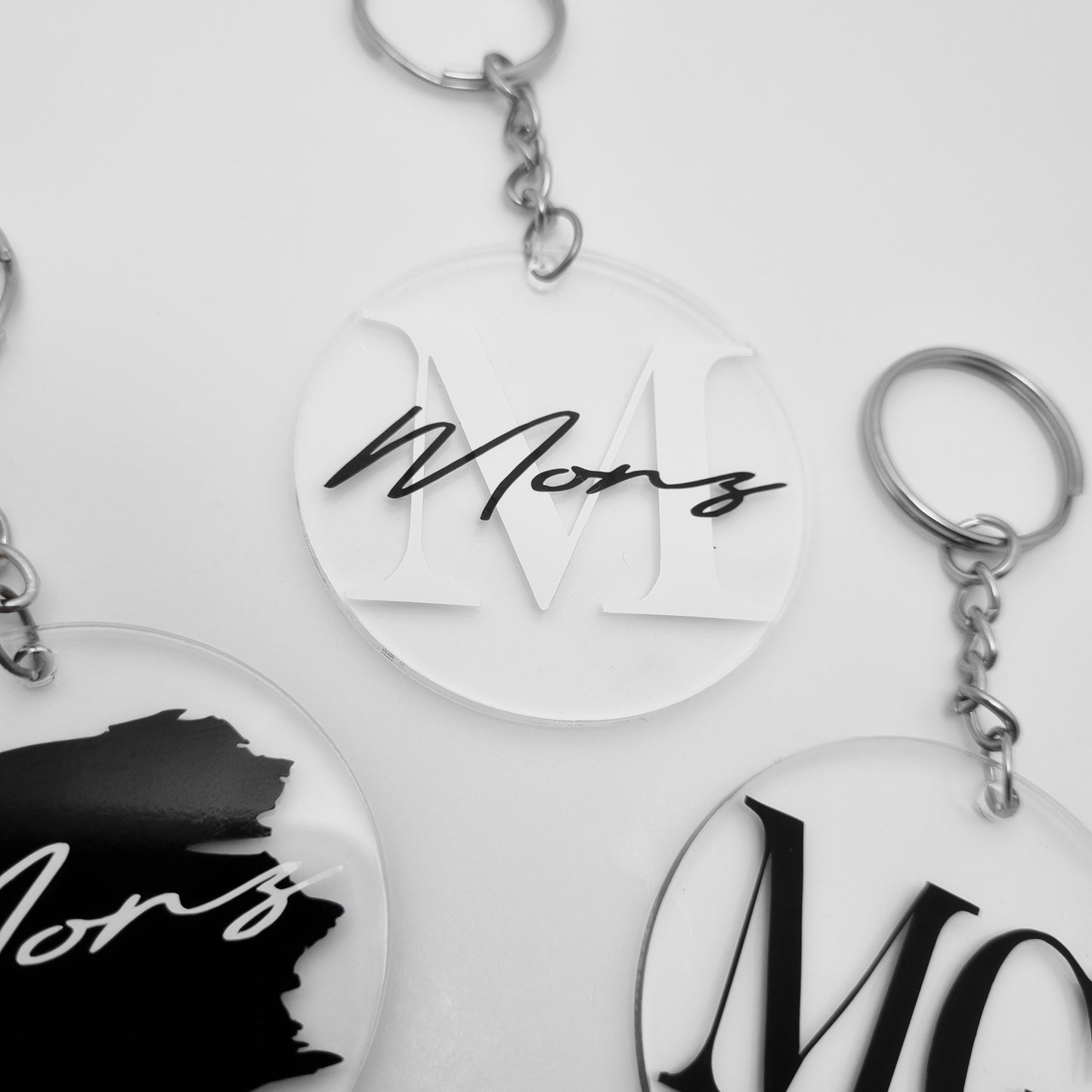 Personalised acrylic keyring